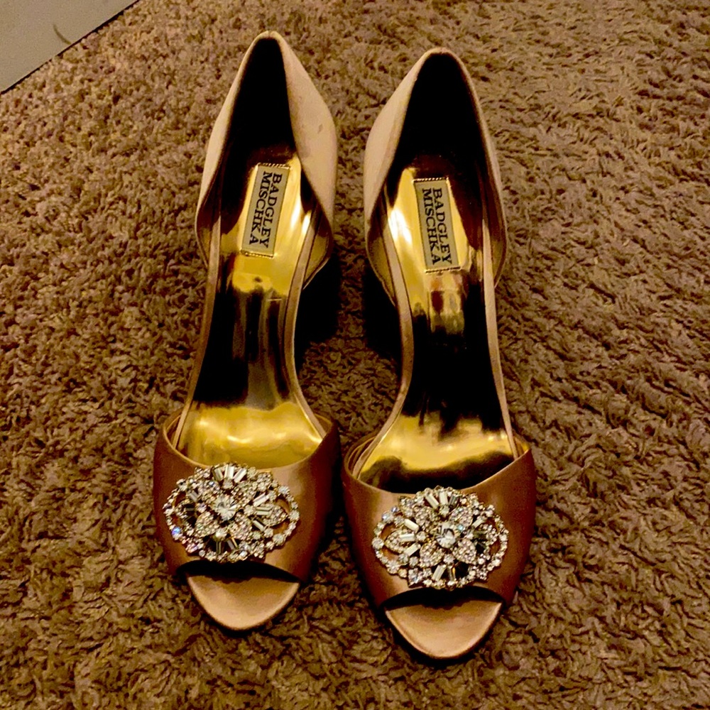 Badgley Mischka wedding shoes size 10